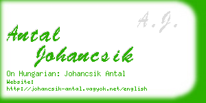 antal johancsik business card